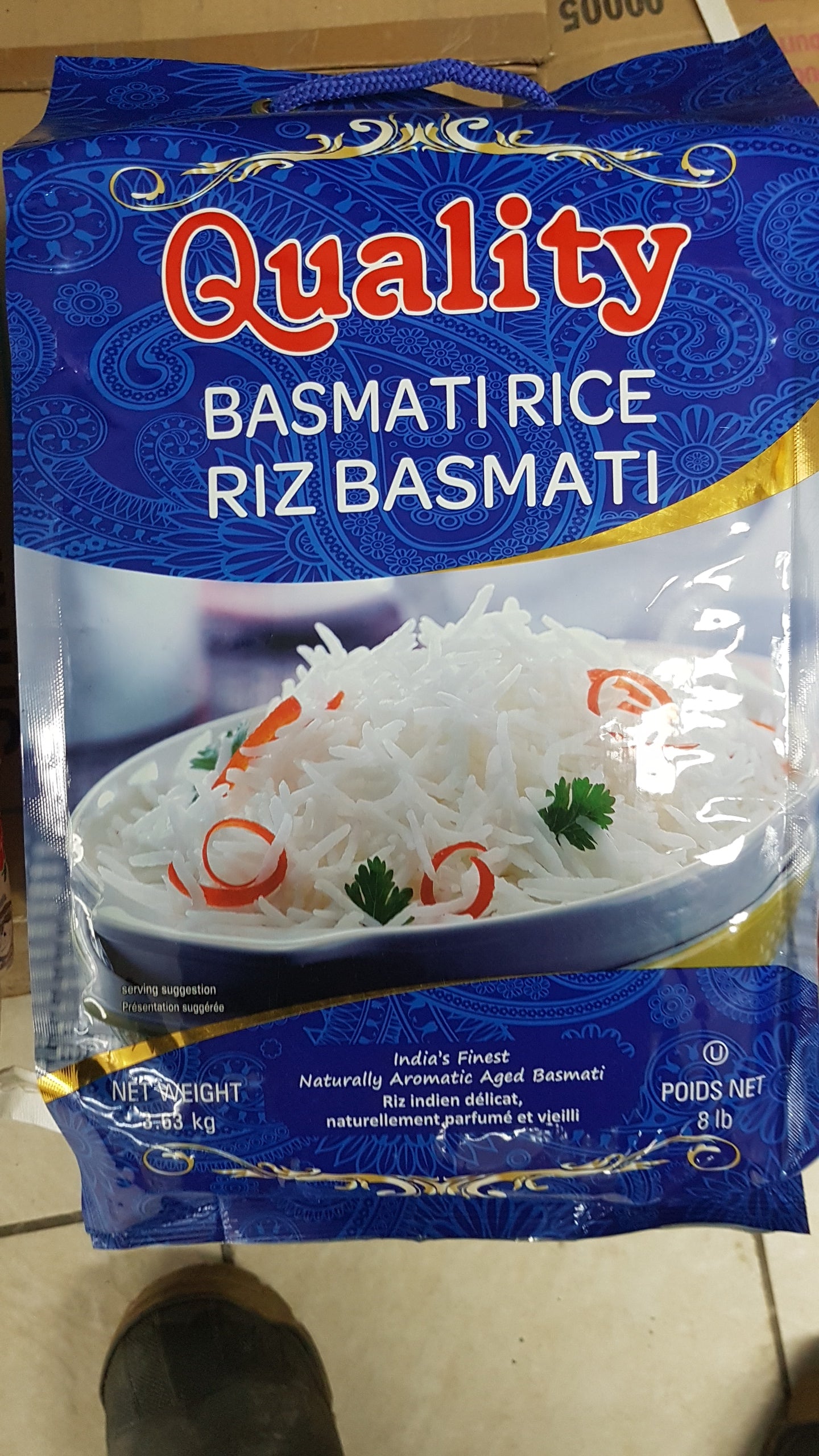 QUALITY RIZ BASMATI 8LB