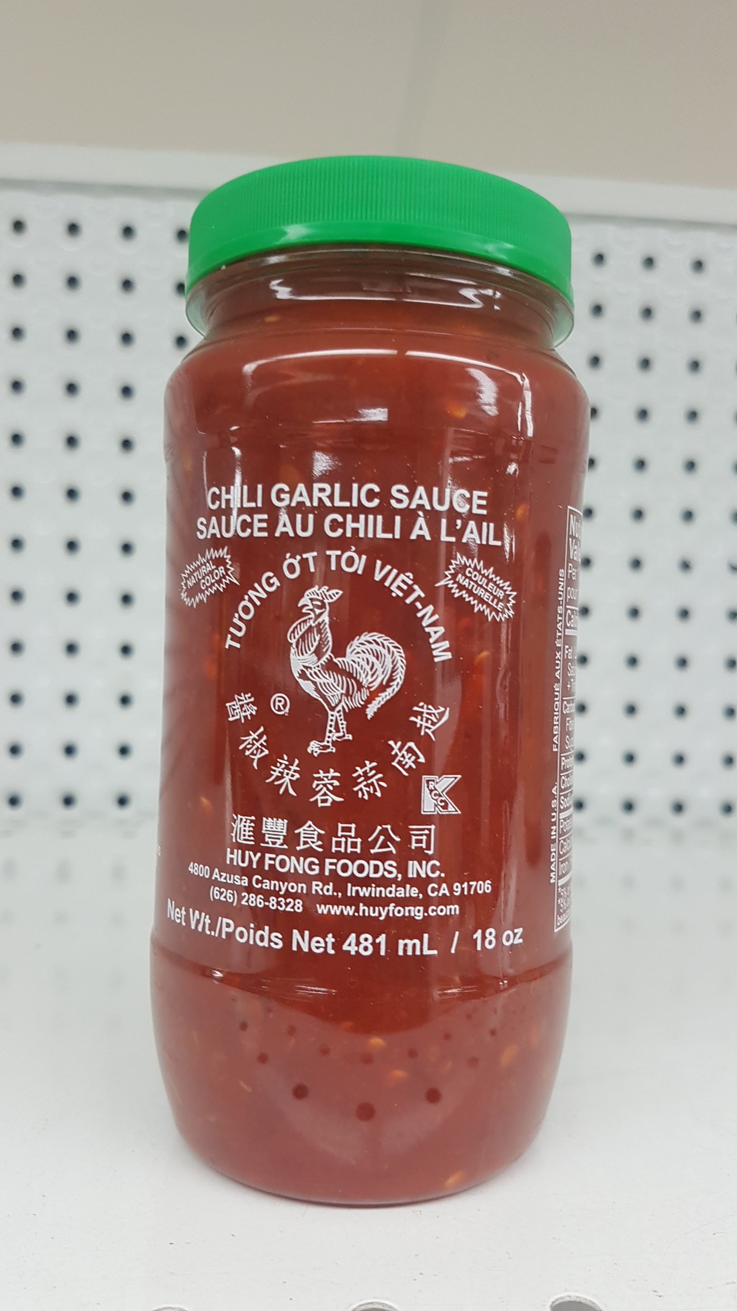 HF Sauce au chili à l'ail 18oz